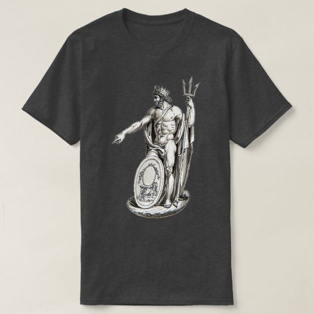 Poseidon  Trident Greek God Mythology  T-Shirt (Design Front)