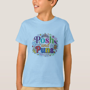 Posh and Puns – Chic Funny Typography T-Shirt