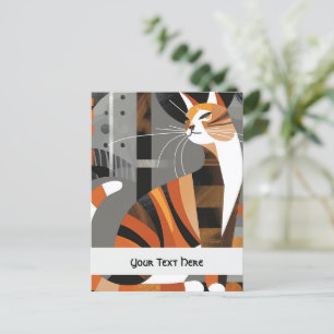 Posh arrogant cat postcard