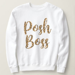 Posh Boss Leopard Printed Pullover Sweatshirt