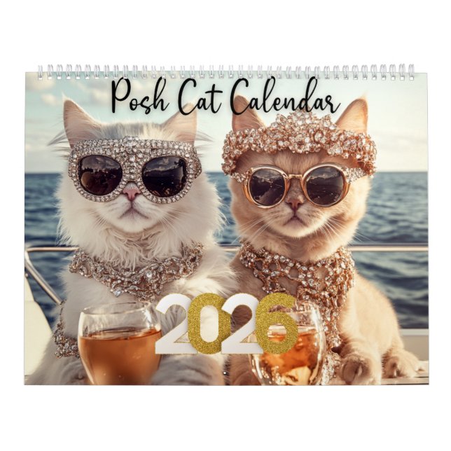 Posh Cat Calendar 2025 Cat (Cover)