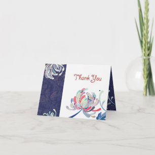 Posh Chrysanthemum Floral Thank You Card