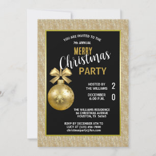 Posh Decorative Christmas Invitation