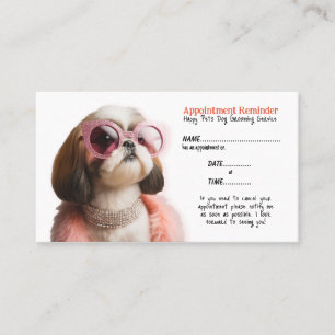 Posh Dog Grooming Appointment Reminder Card