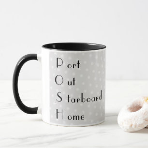 POSH elegant cruise-inspired grey Mug