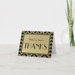 Posh Elegant Wedding Thank You Card