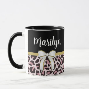Posh Girly Pink Leopard Print Girly Girl  Mug