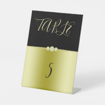 Posh Gold & Black Elegant Diamonds Birthday