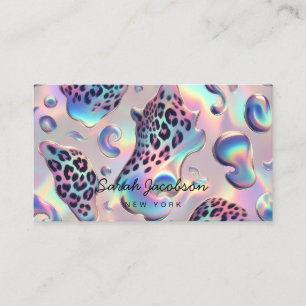 Posh Luxury Opal Iridescent Style Business Card