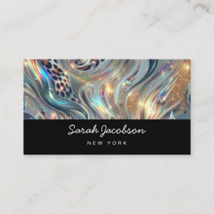 Posh Luxury Opal Iridescent Style Business Card