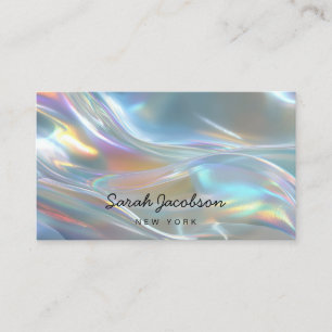 Posh Luxury Opal Iridescent Style Business Card