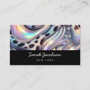 Posh Luxury Opal Iridescent Style Business Card