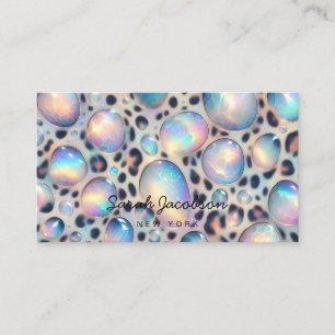 Posh Luxury Opal Iridescent Style Business Card
