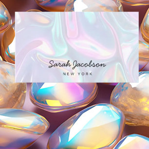 Posh Luxury Opal Iridescent Style Business Card