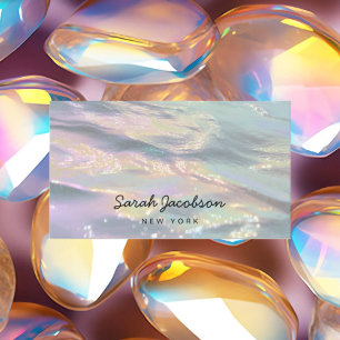 Posh Luxury Opal Iridescent Style Business Card