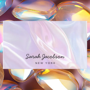 Posh Luxury Opal Iridescent Style Business Card