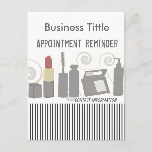 Posh Party Beauty Fashion  Makeup & Facial Invitation Postcard (Front)