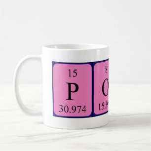 Posh periodic table name mug