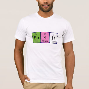 Posh periodic table name shirt