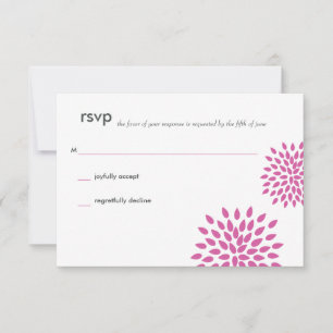 Posh Petals Berry RSVP Card