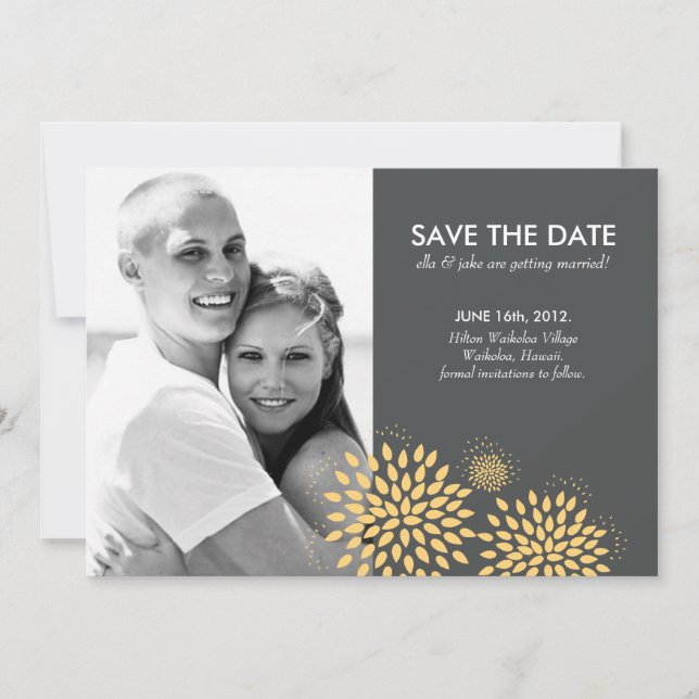 Posh Petals | Sunlight | Save the Date Invitation (Front)