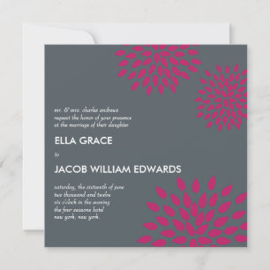 Posh Petals   Vivacious   Wedding Invitation