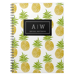 Posh Pineapple Monogrammed Notebook