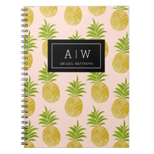 Posh Pineapple Monogrammed Notebook
