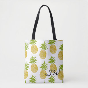 Posh Pineapple Monogrammed Tote