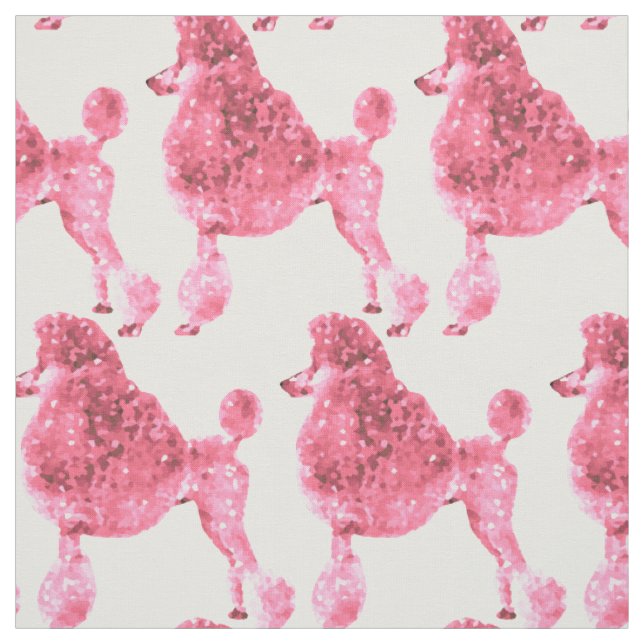 Posh Pink Poodle Fabric (Swatch)