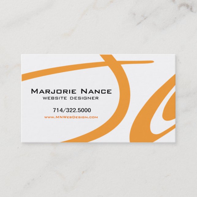Posh Popp - Website Designer Business Card (Front)