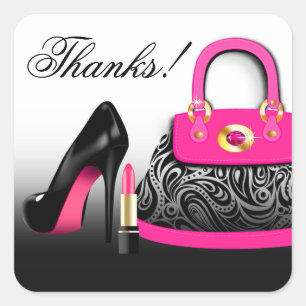 Posh Purse Thank You Square Sticker