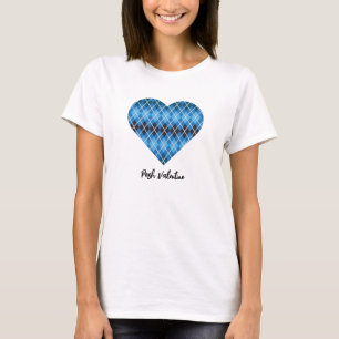 Posh Valentine Dark Blue Big Heart T-Shirt
