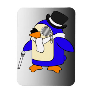 Posh White Penguin Magnet