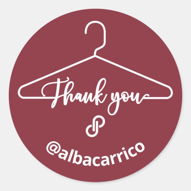 Poshmark Thank You Classic Round Sticker (Front)