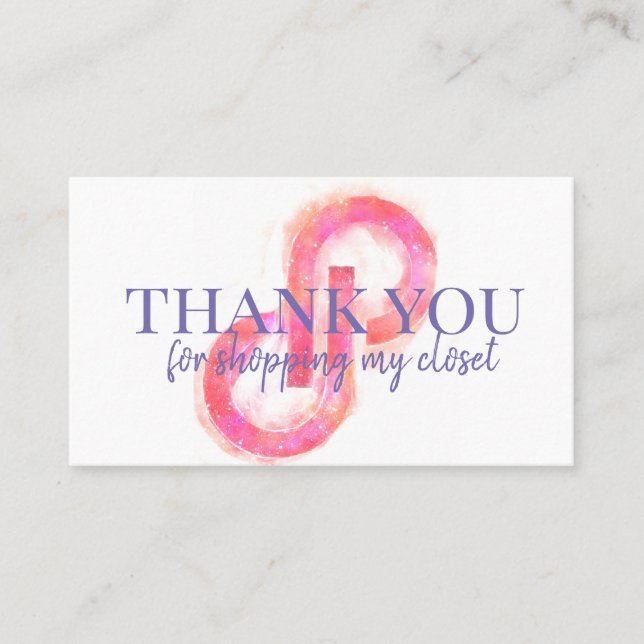 Poshmark thank you closet card galaxy watercolor (Front)