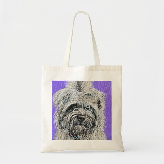 Posie the Cairn Terrier Painting Tote Bag (Front)