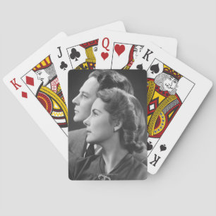 Posing Couple Playing Cards