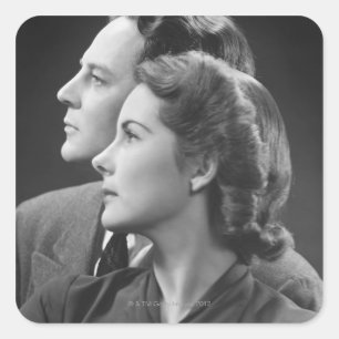 Posing Couple Square Sticker