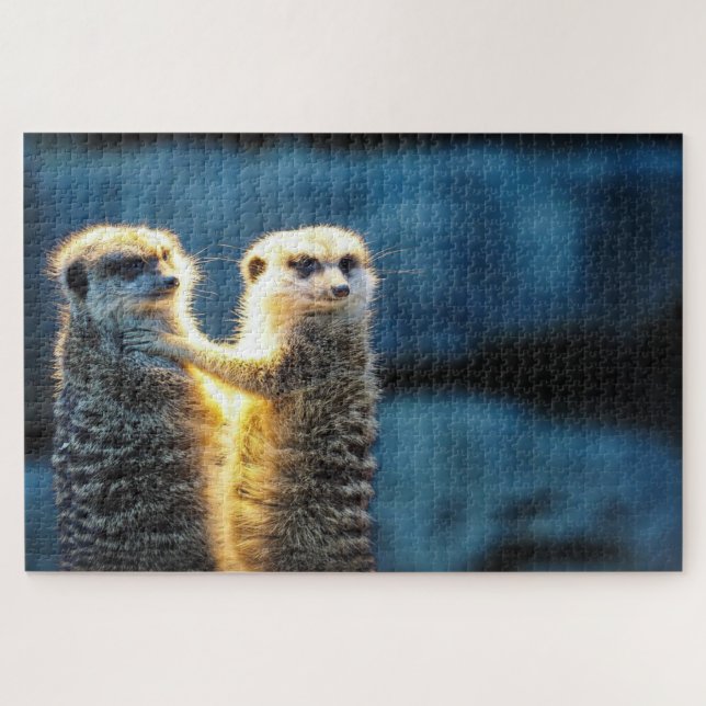 Posing meerkats jigsaw puzzle (Horizontal)