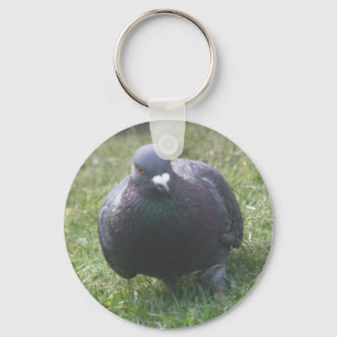 Posing Pigeon Keychain