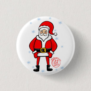 Posing Santa 3 Cm Round Badge
