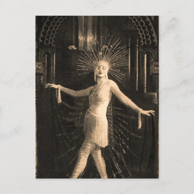 Posing With Starburst Hat Postcard (Front)