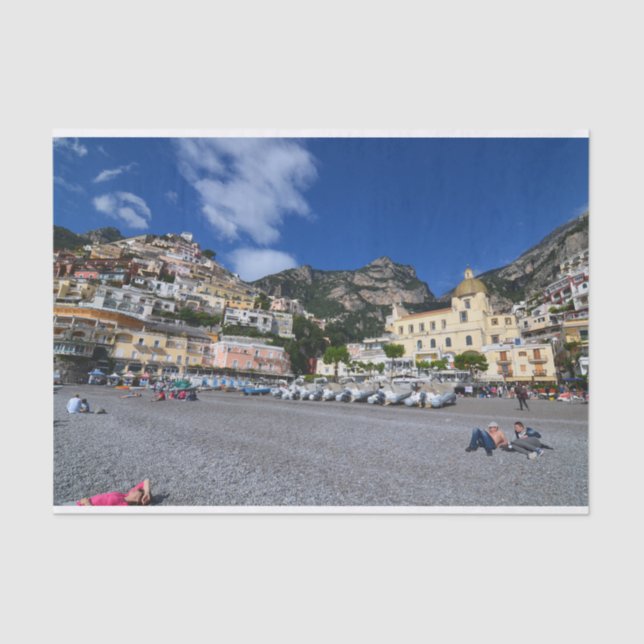Positano Beach Tissue Paper (Front)