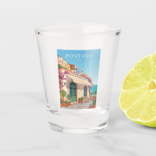 Positano Cafe Facade Italy Shot Glass