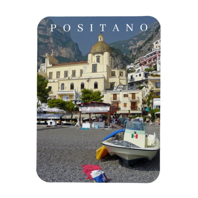 Positano church view fridge magnet (Vertical)
