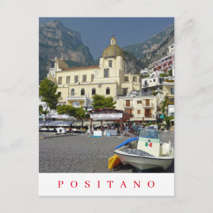 Positano church view postcard