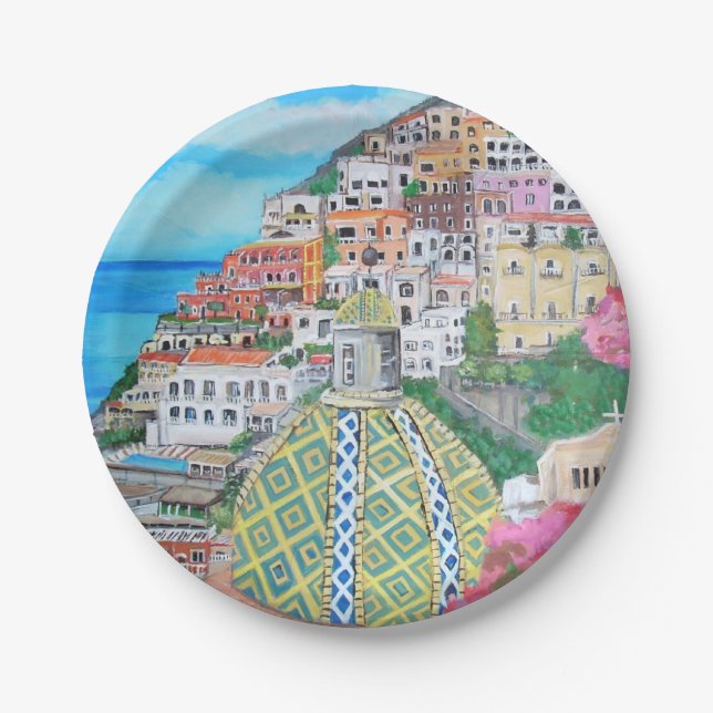 Positano - Custom Paper Plates 7" (Front)