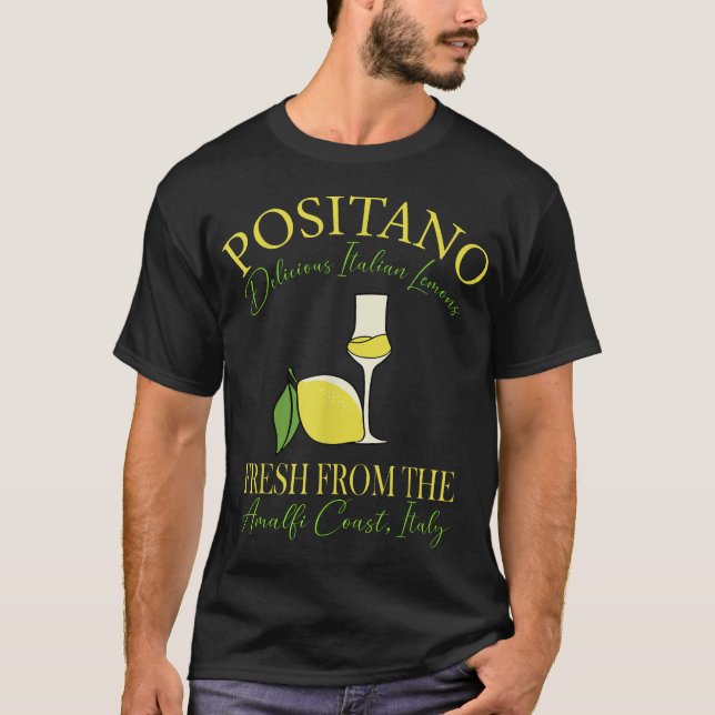 Positano Italy Lemon Italy Lovers Amalfi Coast Men T-Shirt (Front)