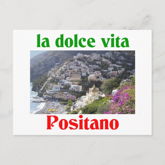 Positano Italy Postcard (Front)